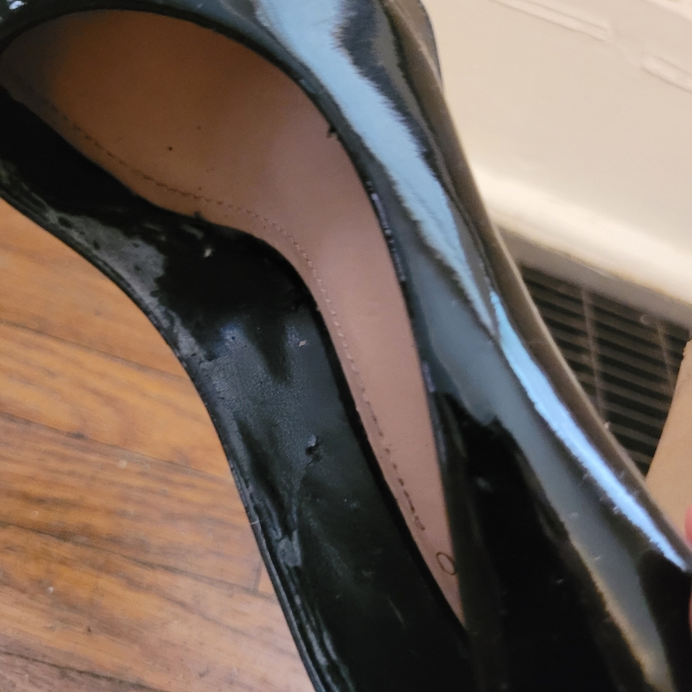 Vince Camuto Pump Women's Black Patent Leather Slip On Stiletto Heels - Picture 9 of 13